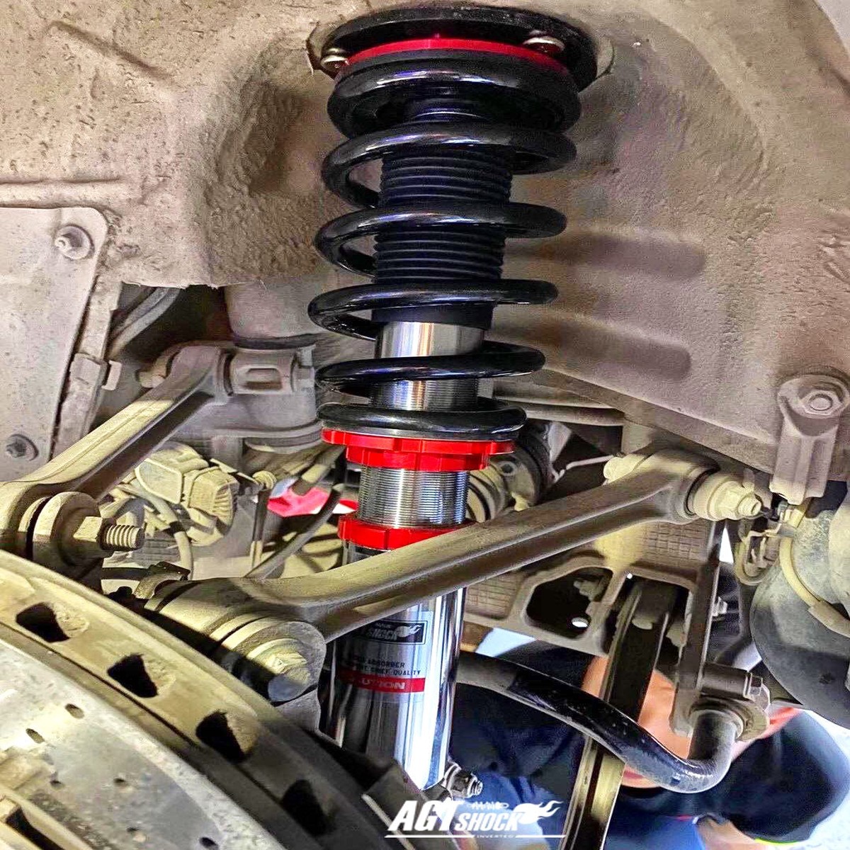 AGT Shock 2011-2016 9911 911 CARRERA Front Inverted ForkRear Vertical Fork-Front Spring Rate 8K150 Rear Spring Rate 8K200