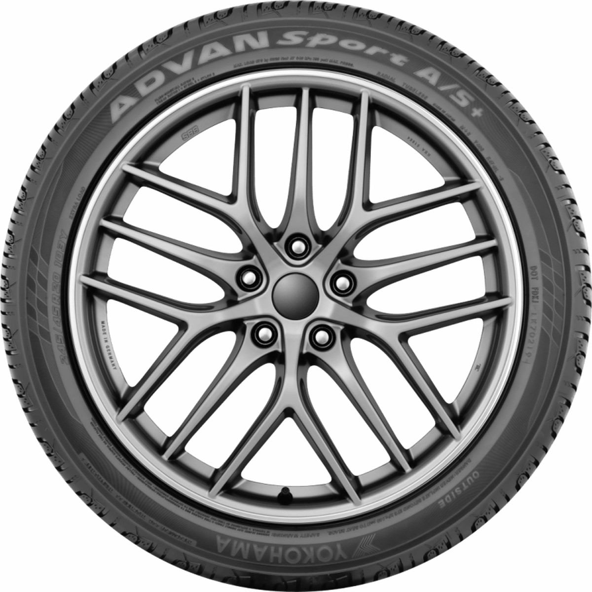 Yokohama Advan Sport AS Tire - 22540R19 93Y