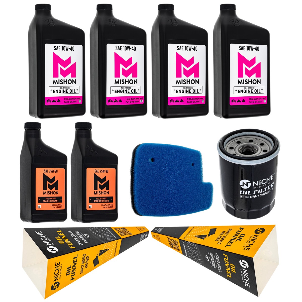 MISHON Full Service Oil Change Kit for Arctic Cat 400 Red Green 2007