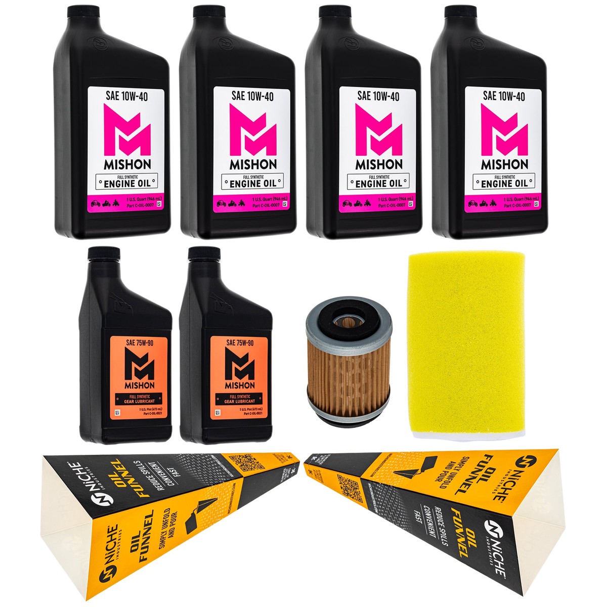 MISHON Full Service Oil Change Kit for Yamaha Big Bear 350 Kodiak 400 1988-1999