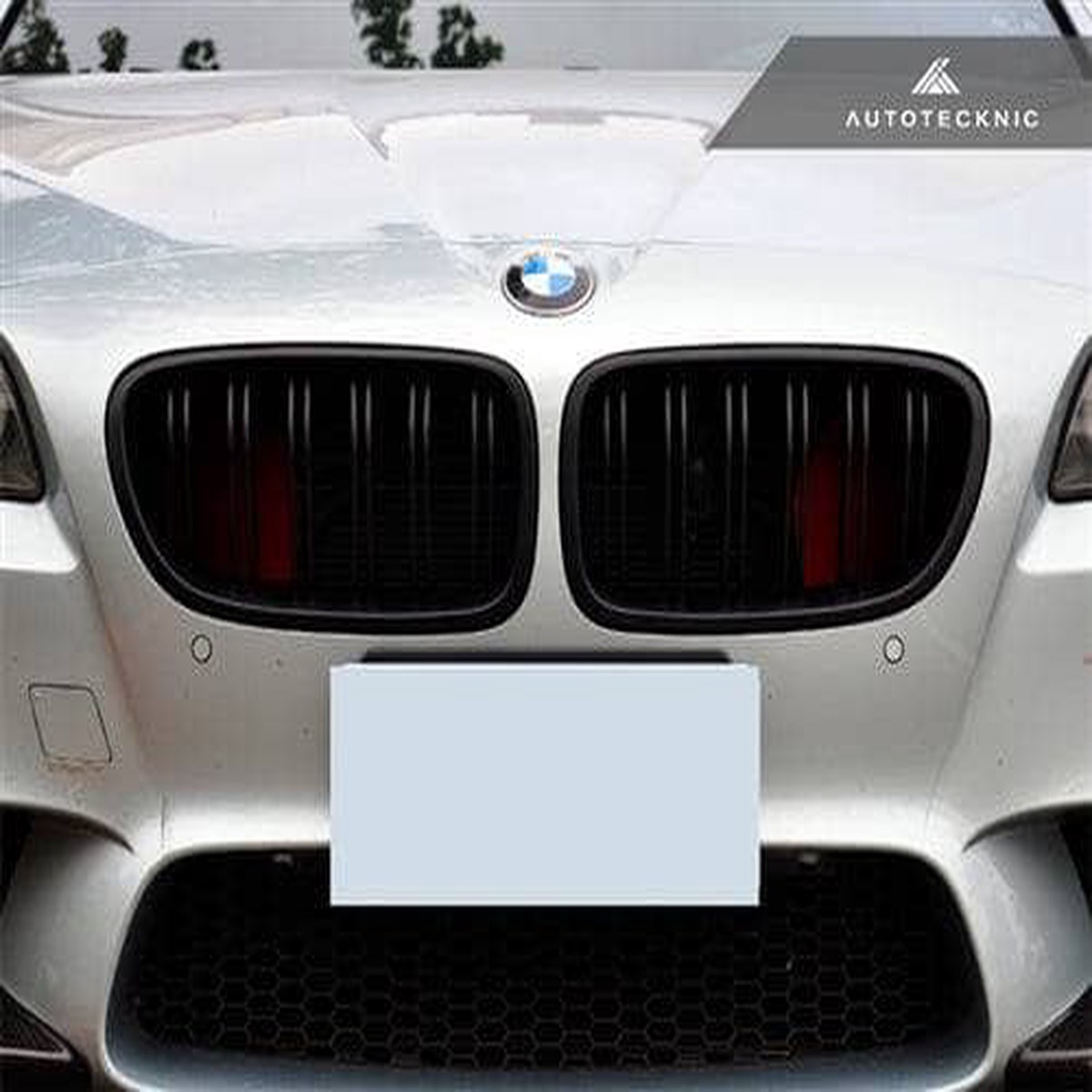 AutoTecknic Dual-Slats Stealth Black Front Grille Set - F10 5-Series M5