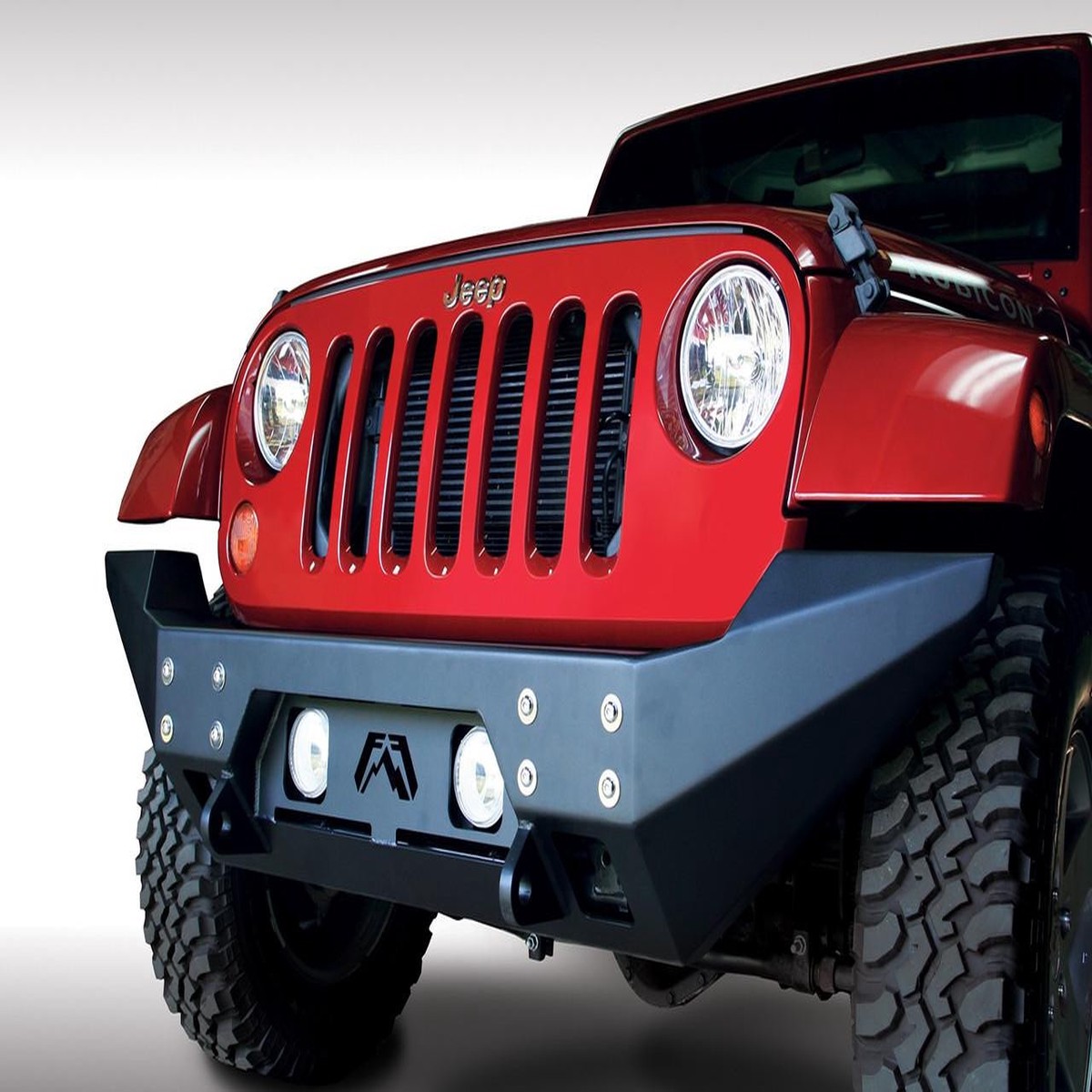 FMJ Full Width Winch Front Bumper UncoatedPaintable AWSL JK07-B1857-B