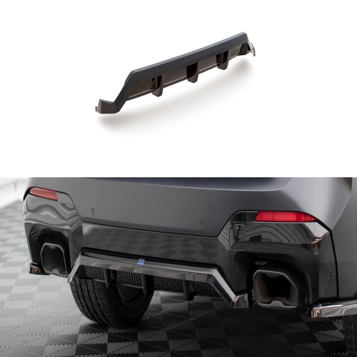 Maxton Design Rear Splitter (with vertical bars) BMW M-Pack G01 Facelift